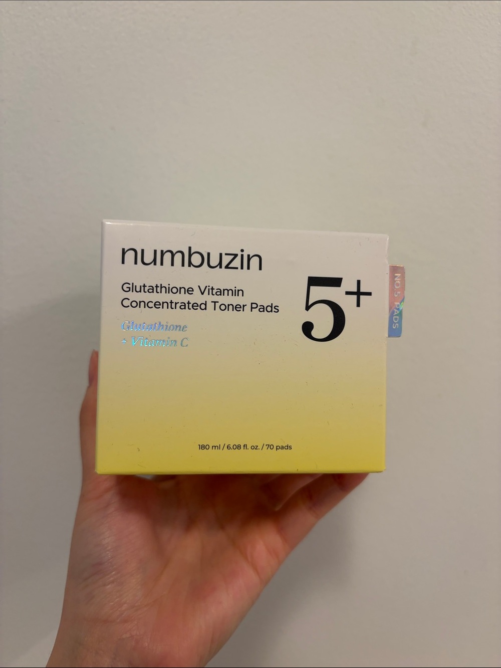 Numbuzin 5+ Glutathione Vitamin Concentrated Toner Pads